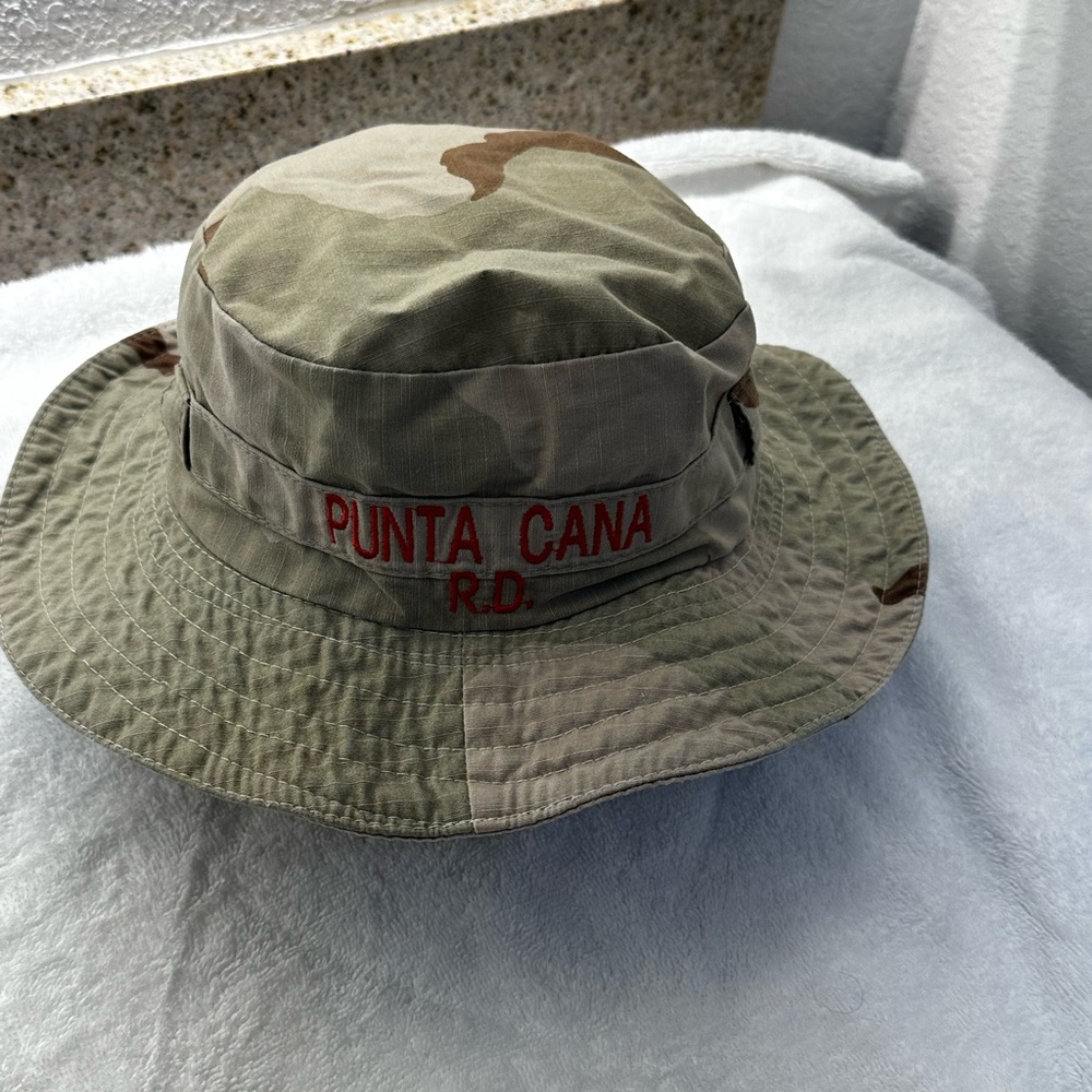 Punta Cana R.D. Original Bucket Sun Beach Party  Fishing Cap Hat Lined Canvas